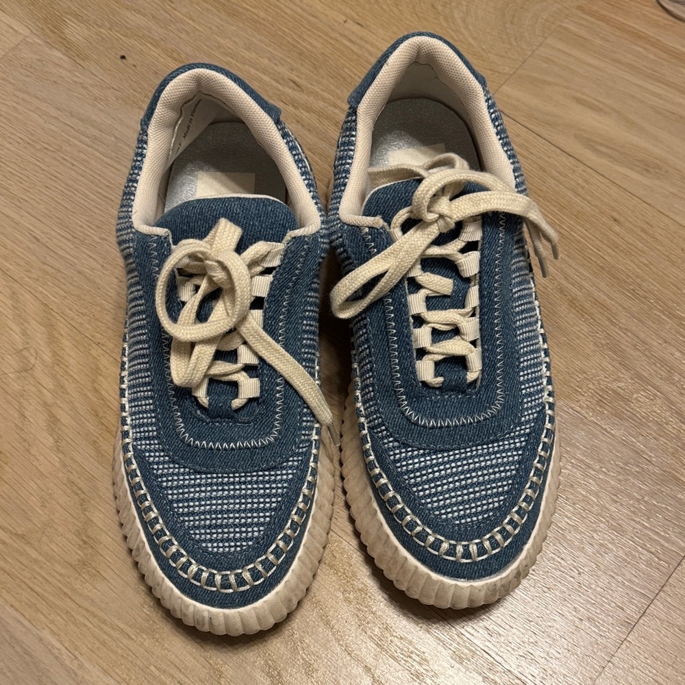 Dolce Vita Blue and Cream Sneakers